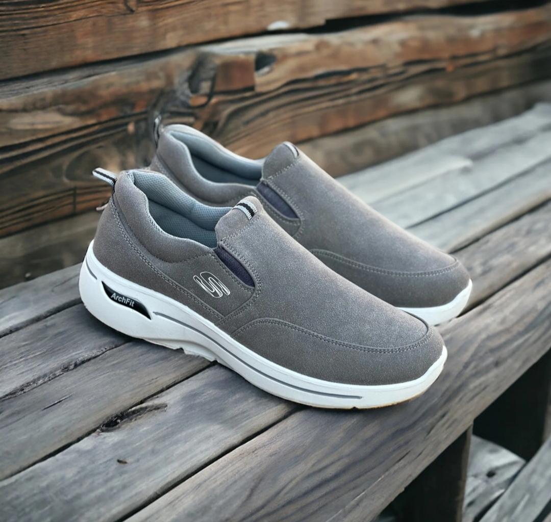 Men's Lightweight Casual Skechers - Gray - Available in 6 Sizes