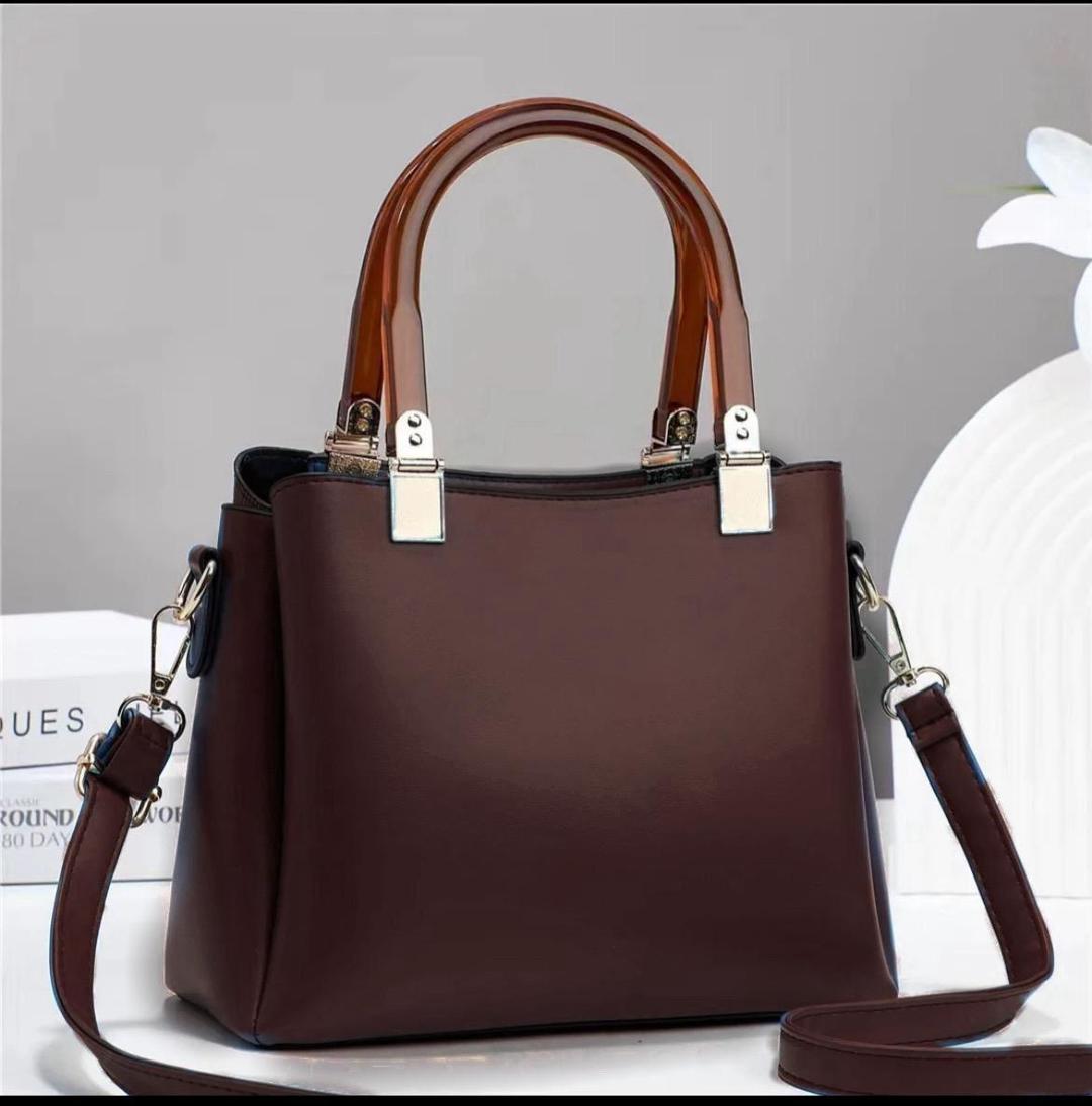 Women's Leather Plain Shoulder Bag