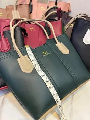 Women's Rexine Plain Tote Bag