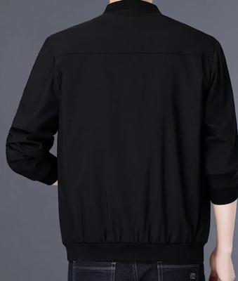Men's Plain Fleece Jacket - 1 Pc | Black Collared style