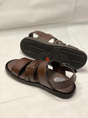 Men's Leather Fancy Sandals Brown