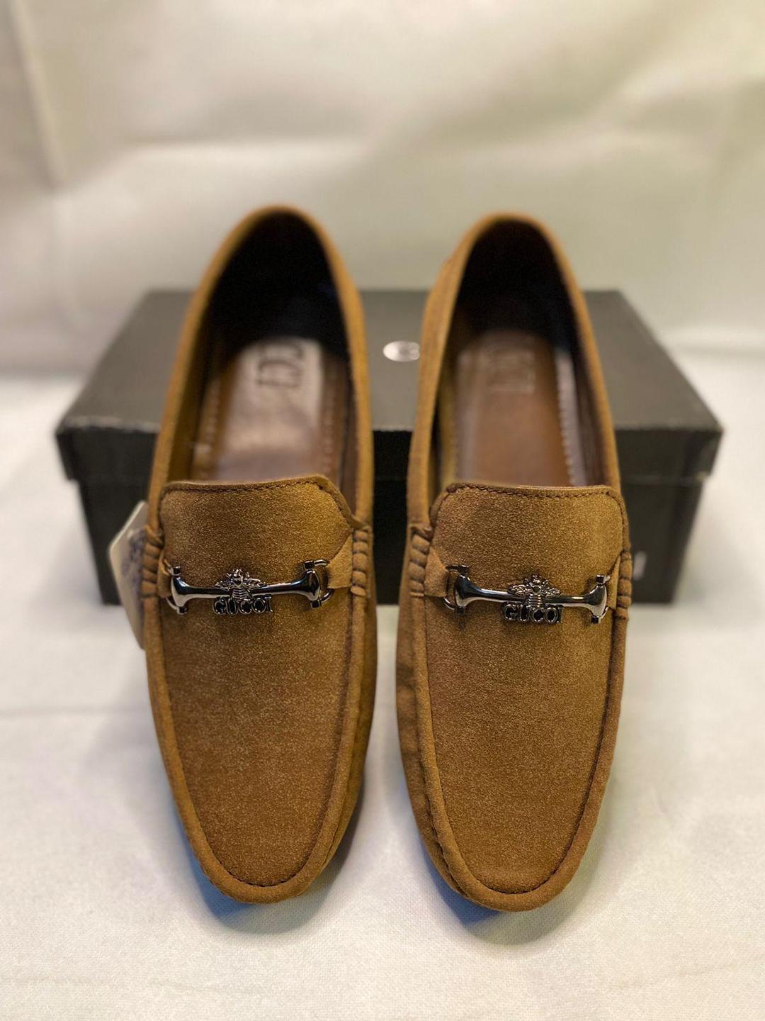 Men's Suede Fancy Loafers Mustard