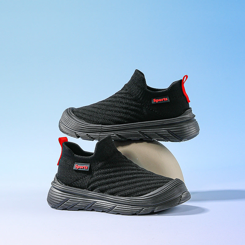 Children's Sports Shoes Breathable Mesh Shoes 2025 Spring & Fall Boys' Casual Shoes Knitted Girls'