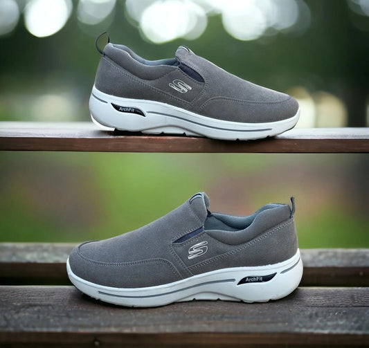 Men's Lightweight Casual Skechers - Gray - Available in 6 Sizes