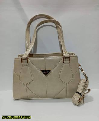 Women's PU Leather Plain Top Handle Shoulder Bag