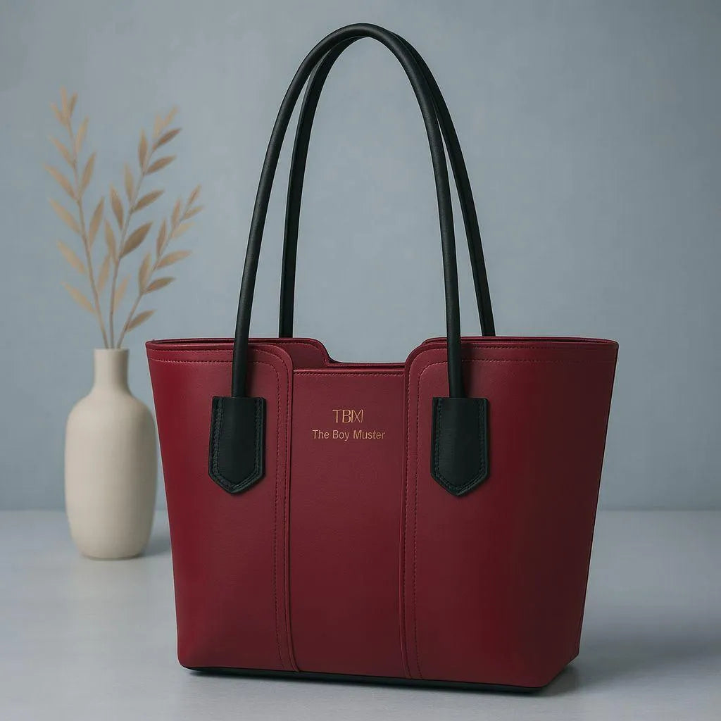 Women's Rexine Plain Tote Bag