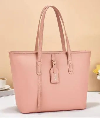 Stylish Girl's 3 Pcs Rexine Hand Bag Set - Plain Pattern