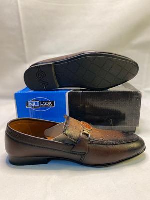 Men's Synthetic Leather Fancy Loafers NU-Brown