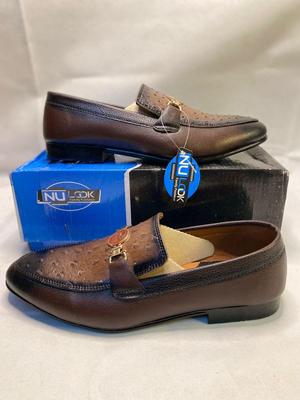 Men's Synthetic Leather Fancy Loafers NU-Brown