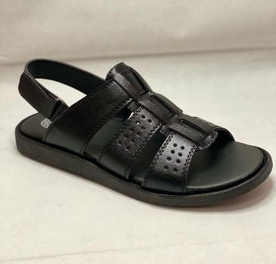 Men's Leather Fancy Sandals Black
