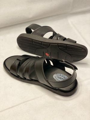 Men's Leather Fancy Sandals Black