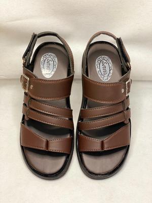 Men's Leather Fancy Sandals Brown