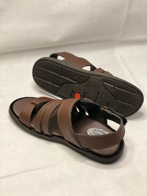Men's Leather Fancy Sandals Brown