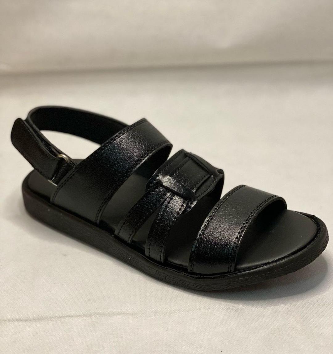Men's Leather Fancy Sandals Black