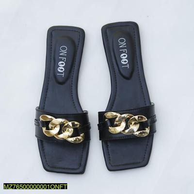 Women's Rexine Casual Flats Black